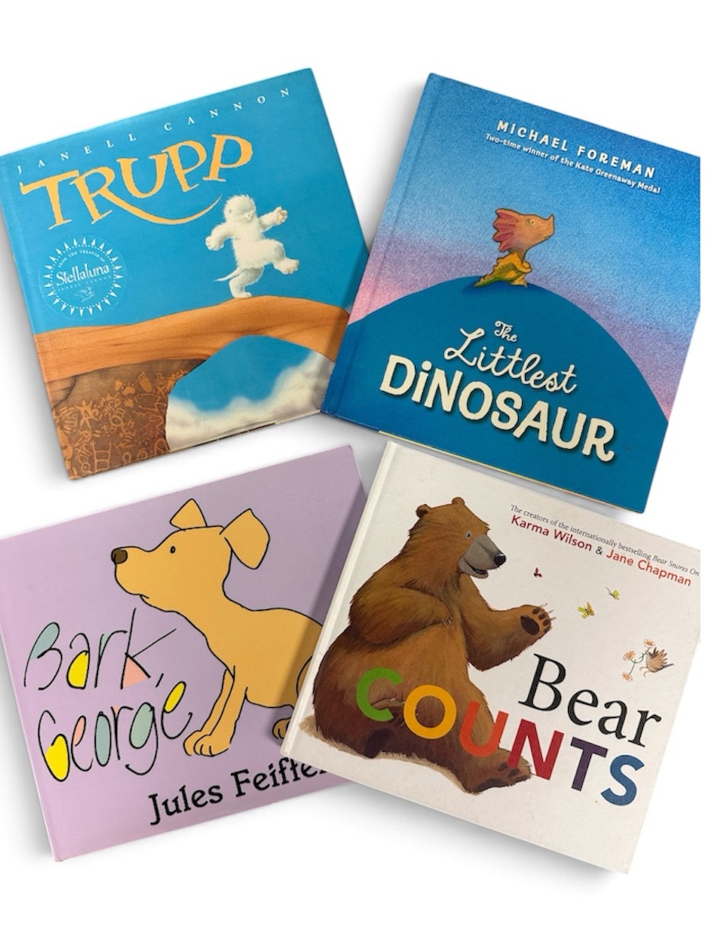 CHILDREN’S HARD COVER STORYBOOKS USED AND NEW BUNDLE OF 4